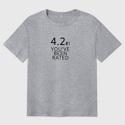 Мужская футболка оверсайз Нырок - Черное зеркало