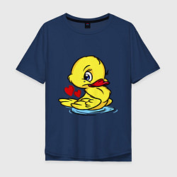 Мужская футболка оверсайз Duckling hearts