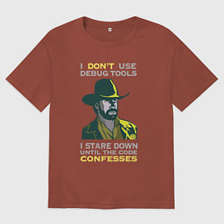 Мужская футболка оверсайз Чак Норрис среди программистов