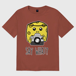 Мужская футболка оверсайз Cheese photographer