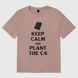 Мужская футболка оверсайз Plant c4 - Counter Strike meme