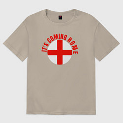 Футболка оверсайз мужская Coming home England, цвет: миндальный