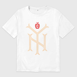 Футболка оверсайз мужская New York City NYC, цвет: белый