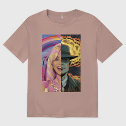 Мужская футболка оверсайз Barbie Oppenheimer