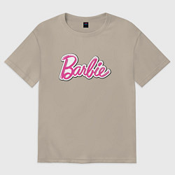 Мужская футболка оверсайз Barbie title