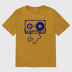 Мужская футболка оверсайз Music cassette