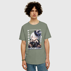 Футболка оверсайз мужская God of Justice, цвет: авокадо — фото 2