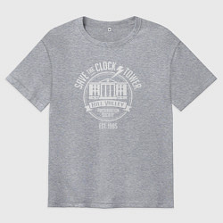 Мужская футболка оверсайз Hill Valley clocks