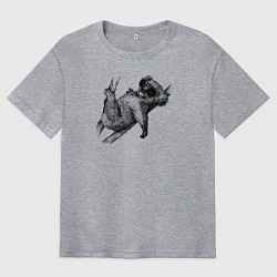 Мужская футболка оверсайз Коала отдыхает