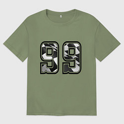 Мужская футболка оверсайз Год рождения номер регион 99