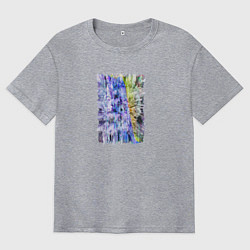 Футболка оверсайз мужская Абстрактное искажение, цвет: меланж