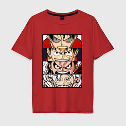 Мужская футболка оверсайз Луффи пятый гир - One Piece
