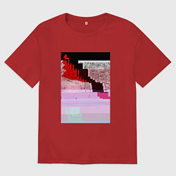 Мужская футболка оверсайз Abstract glitch