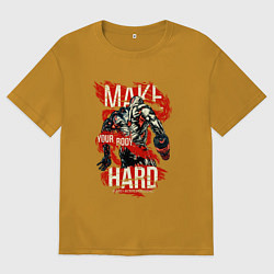 Футболка оверсайз мужская Твое тело, цвет: горчичный