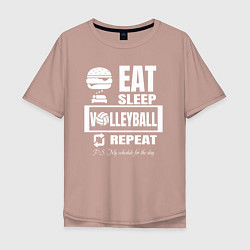 Мужская футболка оверсайз Волейбол на повторе