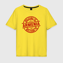 Футболка оверсайз мужская Добро пожаловать в Армению, цвет: желтый