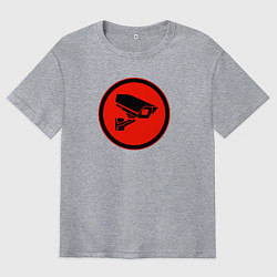 Мужская футболка оверсайз Skibidi toilet Камера