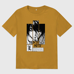 Мужская футболка оверсайз Death Note - L