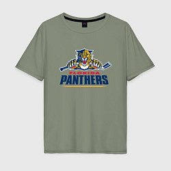 Футболка оверсайз мужская Florida panthers - hockey team, цвет: авокадо