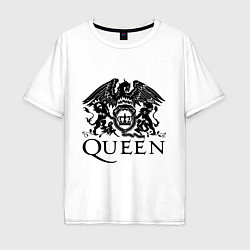 Футболка оверсайз мужская Queen - logo, цвет: белый