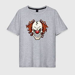 Мужская футболка оверсайз Clown skull