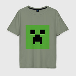 Мужская футболка оверсайз Minecraft creeper face