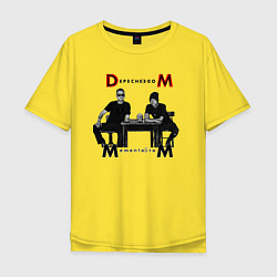 Футболка оверсайз мужская Depeche Mode 2023 Memento Mori - Dave & Martin 02, цвет: желтый