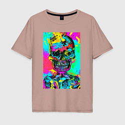 Мужская футболка оверсайз Cool skull - pop art - vogue