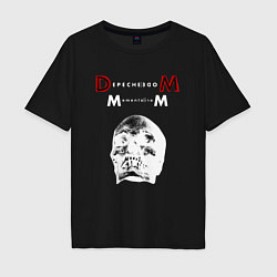 Мужская футболка оверсайз Depeche Mode 2023 Memento Mori - White Skull 01