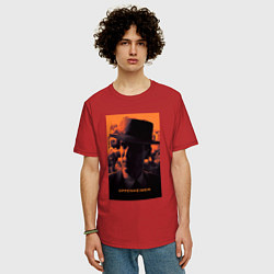 Футболка оверсайз мужская Взгляд Оппенгеймера, цвет: красный — фото 2