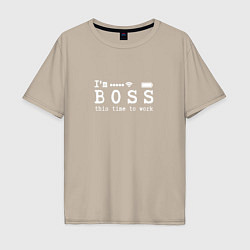 Мужская футболка оверсайз Boss this time to work