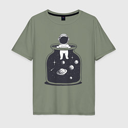 Мужская футболка оверсайз Космическая банка