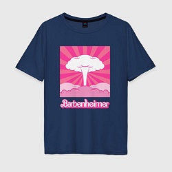 Мужская футболка оверсайз Розовый гриб - Барбигеймер