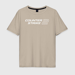 Мужская футболка оверсайз Counter Strike 2 лого