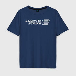 Мужская футболка оверсайз Counter Strike 2 лого