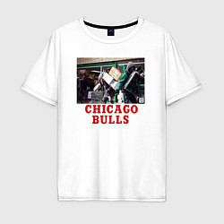 Футболка оверсайз мужская Чикаго, цвет: белый