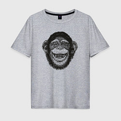 Мужская футболка оверсайз Smile monkey