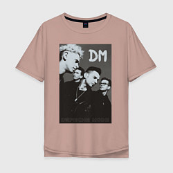 Футболка оверсайз мужская Depeche Mode 90 Violator, цвет: пыльно-розовый