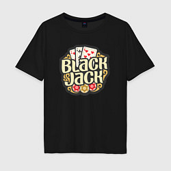 Футболка оверсайз мужская Blackjack, цвет: черный
