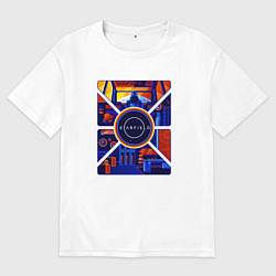 Мужская футболка оверсайз Starfield illustration