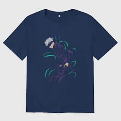 Мужская футболка оверсайз Сатору годжо - зеленый