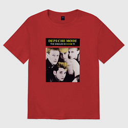 Футболка оверсайз мужская Depeche Mode - The Singles 81-85, цвет: красный
