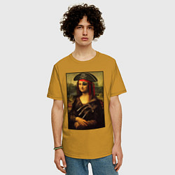Футболка оверсайз мужская Gioconda - pirat, цвет: горчичный — фото 2