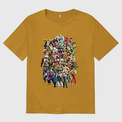 Мужская футболка оверсайз Street fighter: characters