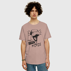 Футболка оверсайз мужская Пошумим, цвет: пыльно-розовый — фото 2