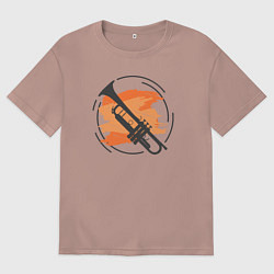 Мужская футболка оверсайз Jazz trumpet