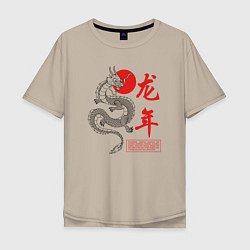 Мужская футболка оверсайз Year of the dragon
