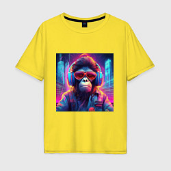 Мужская футболка оверсайз Антропоморфная обезьяна