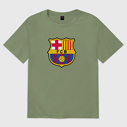 Футболка оверсайз мужская Barcelona fc sport, цвет: авокадо