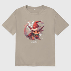 Мужская футболка оверсайз Happy Dragon year 2024